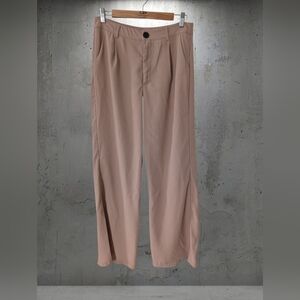SHEIN Straight-Leg Pants in Tan